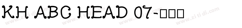 KH ABC HEAD 07字体转换